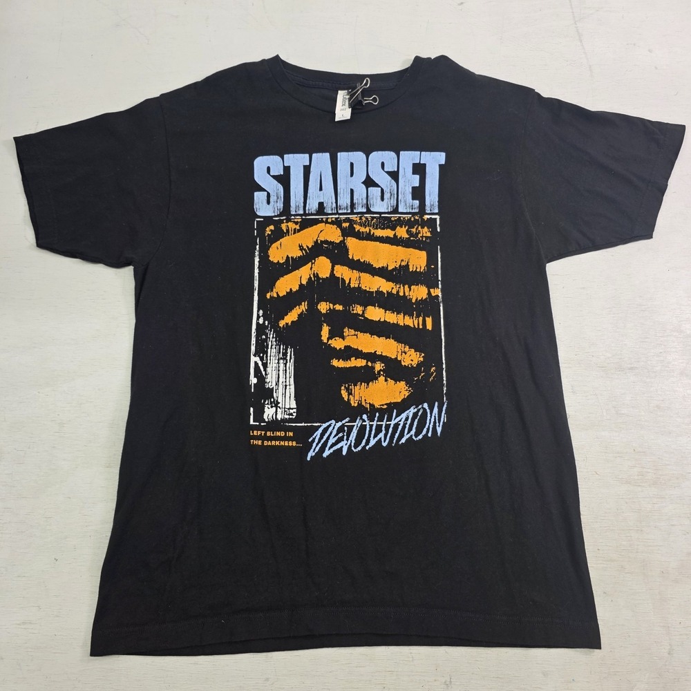 Starset - Devolution "Left Blind‎ In The Darkness" Men's Sz L Band T-Shirt EUC
